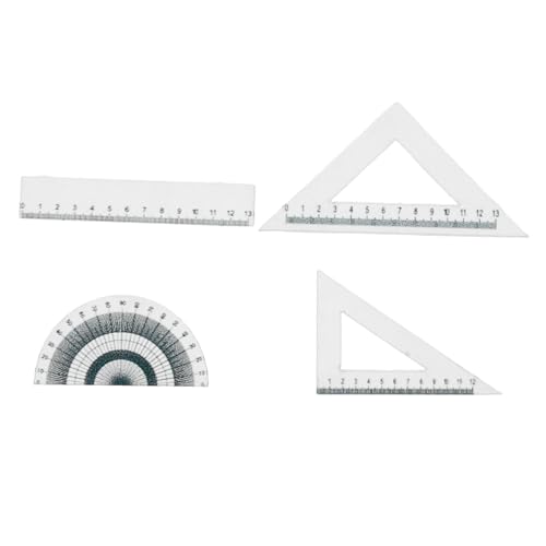 Abaodam 4-teiliges Miniatur-lineal-Set Puppenhaus-lineal Miniatur-winkelmesser-Modelle Miniatur-lineal- Für Miniatur-Set Und Mädchenspielzeug von Abaodam