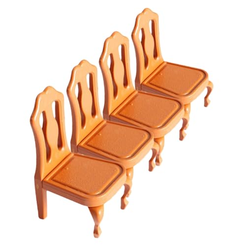 Abaodam 4 Stück Miniaturmöbel Mini-Stuhl-Telefonständer Puppenhaus-Esszimmerstühle Spielzeuge Modelle entzückendes Miniatur-Stuhlmodell Miniatur-Hausdekor Esstisch und Stühle Zubehör Baby von Abaodam