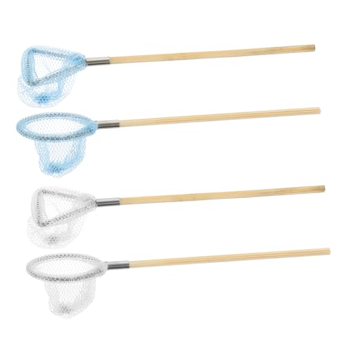 Abaodam 4 Stück Modellschmuck Mini Netz Fisch Puppenhausdekoration Puppenhaus kleine Hausrequisiten Holz von Abaodam