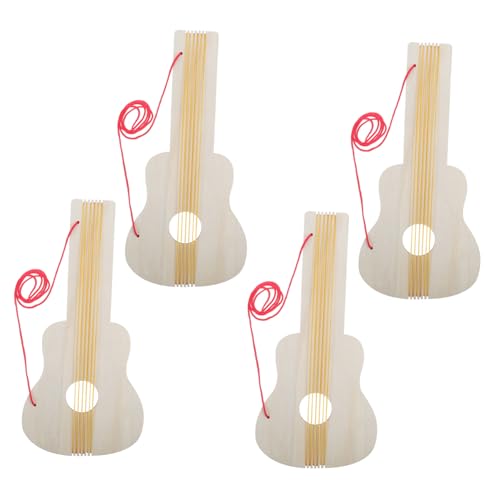 Abaodam 4 Stück Musikinstrument musikalisches Kinderukulele für Jungen gitarrenbausatz selber Machen Basteln mit Holzgitarren Gitarrenkinder DIY -Gitarre hölzern Beige Abaodam 4 Stück Musikinstrument musikalisches Kinderukulele für Jungen gitarrenbausatz selber Machen Basteln mit Holzgitarren Gitarrenkinder DIY -Gitarre hölzern Beige von Abaodam