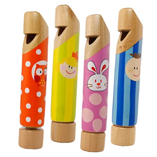 Abaodam 4 Stücke Kinder Musik Pädagogisches Spielzeug Holz Slide Whistle Musikinstrumente Für Kinder Kleinkind Spielzeug Zufällige Stil von Abaodam