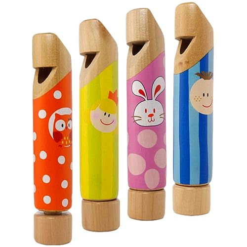 Abaodam Pfeifenspielzeug Für Kinder 4 Stück Schiebepfeife Holzpfeifen Musikspielzeug Für Kleinkinder Lernspielzeug Für Kinder Musikinstrumente Zufälliger Stil von Abaodam