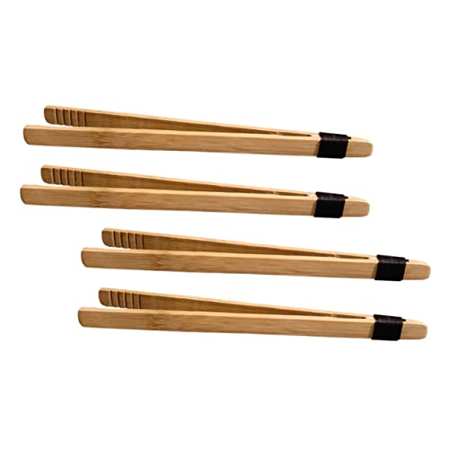 Abaodam 4 Stück Pinzette Kinderpinzette Holzzange Für Holzgeschenke Für Lernspielzeug Aus Holz Für Die Frühe Motorik Pinzette Bambus von Abaodam