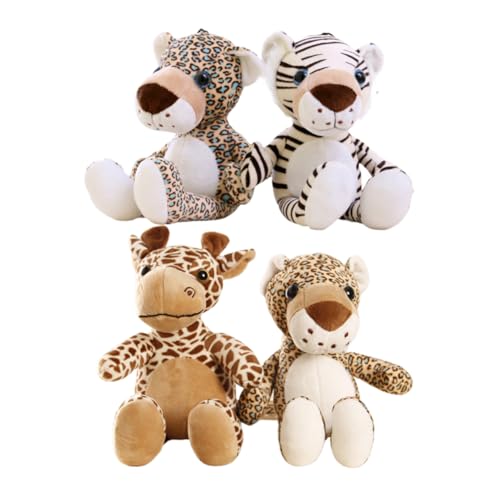 Abaodam Sitzende Plüschtiere - 4 Stück Flauschige Stofftiere - Festliches Zuhause & von Abaodam