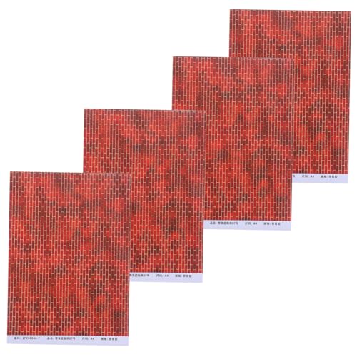 Abaodam 4stücke Miniatur Tapete Fliesen Sticker Für Puppenhaus Selbstklebende Boden Und Wanddekoration Einfach Zuschneidbar Stark Haftend Für Miniaturwelten Und -projekte von Abaodam