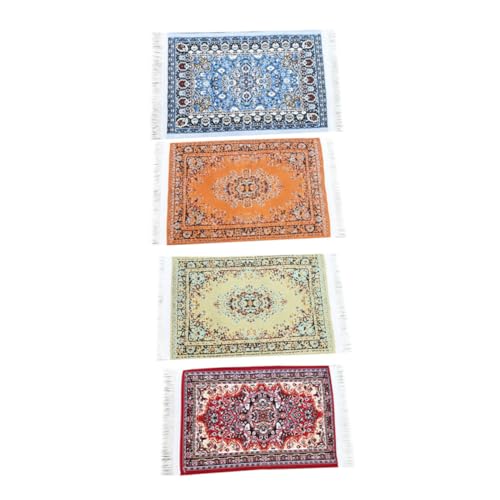 Abaodam Puppenhaus Mini Teppich Set 4-TLG Vintage Bodenmatte Für Landschaftsdekor Abaodam Puppenhaus Mini Teppich Set 4-TLG Vintage Bodenmatte Für Landschaftsdekor von Abaodam
