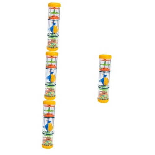 Abaodam 4 Stück Regentelefon Lernspielzeug für Babys Baby-Instrumente Regengeräusche Spielzeuge Kinderspielzeug Regenstock Puzzle Regenmaschine Musikinstrument Kleinkind Abs von Abaodam
