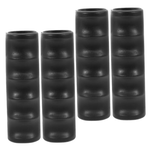 Abaodam 4 Stück Rollstühle Und Transportstühle, Universelle Rollstuhlgriffe, Ersatzteile Für Antriebsrollstühle, rutschfeste Handgriffe, Schwarz von Abaodam