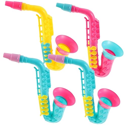 Abaodam 4 Stück Saxophon Leichtes Buntes Blasinstrument für Mädchen Pädagogisches Musikinstrument für Kreative Musikalische von Abaodam