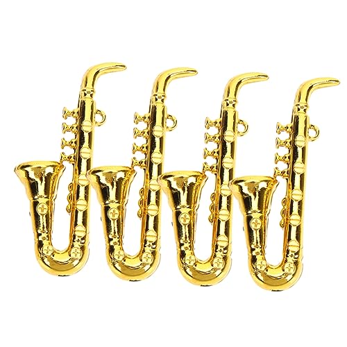 Abaodam 4 Stück Saxophon Teilig Dollhouse Musikinstrumente Elegante Dekoration für Puppenhäuser Realistische Mini Instrumente für Kreative Szenen Abaodam 4 Stück Saxophon Teilig Dollhouse Musikinstrumente Elegante Dekoration für Puppenhäuser Realistische Mini Instrumente für Kreative Szenen von Abaodam