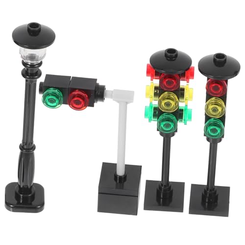 Abaodam 4 Stück Signallicht Schild Ampel Für ' Ampel Für Miniatur Ampel Verkehrssignal Puppenhaus Tisch Gelb Früh Schwarz von Abaodam