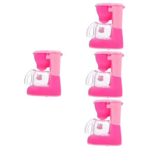 Abaodam 4 Stück Simulationskaffeemaschine So Tun, Als Würde Man Eine Kaffeemaschine Spielen Mini-kaffeemaschine Spielzeug Küchenspielzeug Zum Spielen Rosa Plastik Mädchen Kind von Abaodam
