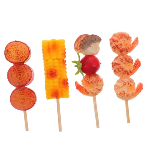 Abaodam 4 Stück Simulierte Grillspieße vorgeben Plastikspielfutter realistisches Grillessen simuliertes Essen Küchenrequisite Lebensmittelmodelle gefälschtes Grillgut PVC Abaodam 4 Stück Simulierte Grillspieße vorgeben Plastikspielfutter realistisches Grillessen simuliertes Essen Küchenrequisite Lebensmittelmodelle gefälschtes Grillgut PVC von Abaodam