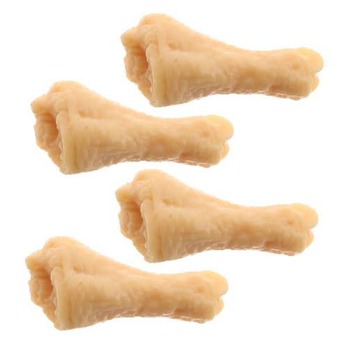 Abaodam 4 Stück Simuliertes Hühnerbeinmodell Krallen Zum Zerkleinern Von Fleisch Brathähnchen-Modell Gefälschtes Requisitenfutter Simulation Tiermodelle Kleines Tierspielzeug Mini-Huhn PVC von Abaodam