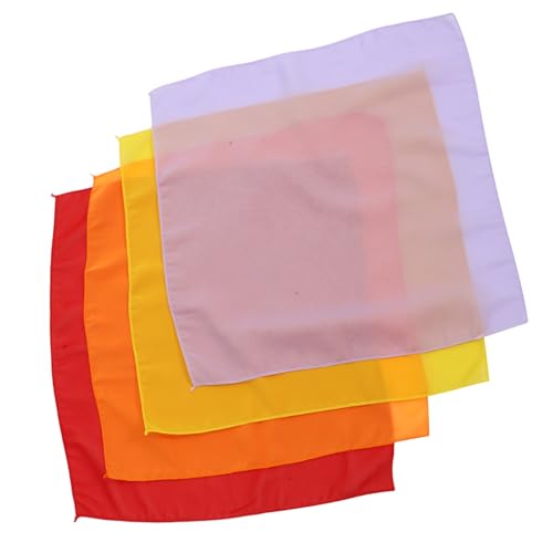 Abaodam 4 Stück Square-Dance-schal Schal Für Musikbewegungen Kleinwerkzeuge Lustiger Zaubererschal Performance-schal-Requisite Zauberer-Requisiten-Trick Schal Für Zauberer Polyester von Abaodam
