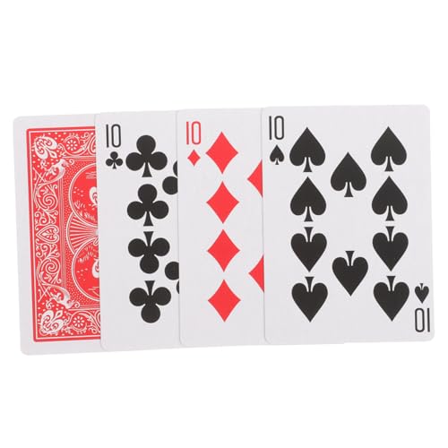 Abaodam 4 Stück Pokerkarten Spielen unterhaltsame Spielkarte Spielkarten Playing Cards Spielzeug Geschenke Trick-Tool Karten für Trick Haupt Schachbrett Werkzeug Requisiten Kartenspielen von Abaodam
