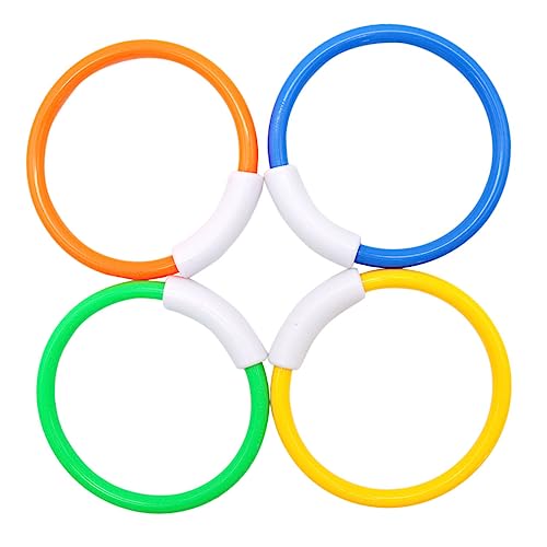 Abaodam 4 Stück Tauchring für kinderspielzeug tauchen sommerspielzeug Frühes Lernspielzeug Pool Toys Tauchen Greifspiel Tauchausbildungsring Plastik von Abaodam