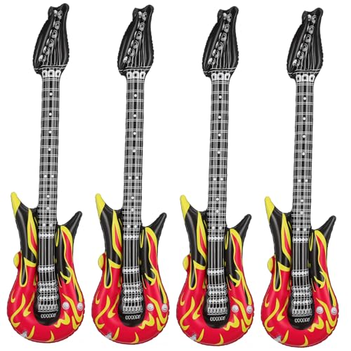Abaodam 4 Stück Teiliges Aufblasbare Gitarren aus PVC für Lustige Tragbare Musikinstrumente für Partys Leicht zu Transportieren und Einfach zu Lagern Abaodam 4 Stück Teiliges Aufblasbare Gitarren aus PVC für Lustige Tragbare Musikinstrumente für Partys Leicht zu Transportieren und Einfach zu Lagern von Abaodam