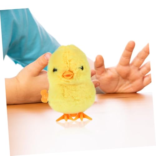 Abaodam 4 Stück Teiliges Aufziehspielzeug Küken Plüsch mit Mechanischem Springend Niedliches Huhn Modell für Geburtstagsgeschenk und Osterkörbchenfüllung von Abaodam