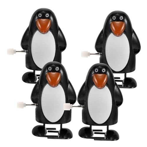 Abaodam 4 Stück Teiliges Aufziehspielzeug Pinguin Wind up aus Kunststoff Weihnachtsdeko und Partygeschenk Interaktives Laufspielzeug für Feiertagsunterhaltung von Abaodam
