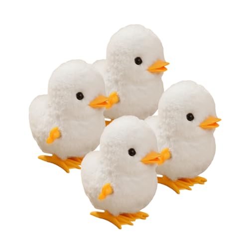 Abaodam 4 Stück Teiliges Aufziehspielzeug Wind up Ente Plüschspielzeug Springend Kompakt für Ostern Geschenkbeutelfüllung von Abaodam