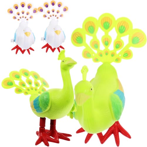Abaodam 4 Stück Teiliges Aufziehspielzeug Wind up Mechanismus Tier Bunte Springende Pfau Figuren für Kleinkinder Hand Auge koordination und Krabbeltraining Abaodam 4 Stück Teiliges Aufziehspielzeug Wind up Mechanismus Tier Bunte Springende Pfau Figuren für Kleinkinder Hand Auge koordination und Krabbeltraining von Abaodam