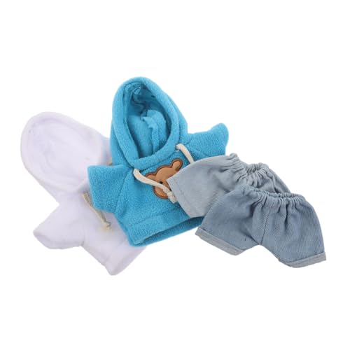 Abaodam 4 Stück Teiliges Bärenkleidungsset für Plüschtiere Niedliche Sweatshirts Jeans für Kleine Bärenpuppen Passgenaue Kleidung für Stofftiere DIY Bärenoutfits für Plüschliebhaber von Abaodam