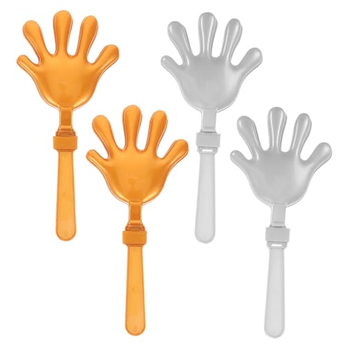 Abaodam 4 Stück Teiliges Handklapper Lärm in Gold und Silber Leichte Party Accessoires für Geburtstagsfeiern Sportveranstaltungen und Karneval Laute Klappgeräusche für Stimmungsvolle Abaodam 4 Stück Teiliges Handklapper Lärm in Gold und Silber Leichte Party Accessoires für Geburtstagsfeiern Sportveranstaltungen und Karneval Laute Klappgeräusche für Stimmungsvolle von Abaodam