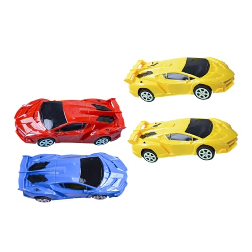 Abaodam 4 Stück Teiliges Inertial Spielzeugautos ohne Batterie Leichtes Kunststoffauto mit Reibungsantrieb für Kleinkinder Motorik und Unterhaltung in Zufälligen Farben Zufällige Farbe von Abaodam