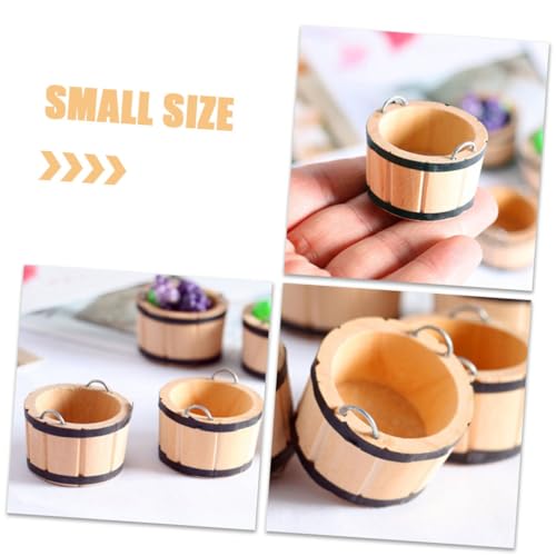 Abaodam 4 Stück Teiliges Mini Holzfass für Puppenhaus Detailreiche Miniatur Dekoration aus Holz und Realistische Miniatur Eimer für Kreative Puppenhaus Ausstattung und Szenenbau Abaodam 4 Stück Teiliges Mini Holzfass für Puppenhaus Detailreiche Miniatur Dekoration aus Holz und Realistische Miniatur Eimer für Kreative Puppenhaus Ausstattung und Szenenbau von Abaodam