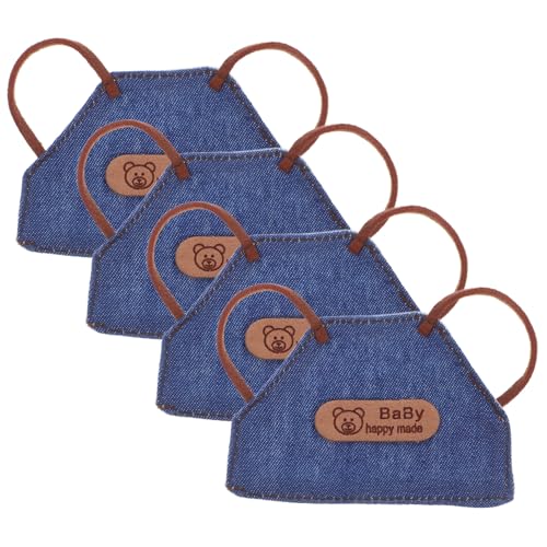 Abaodam 4 Stück Teiliges Mini Jeans Schürzen für Puppen Vintage Denim Miniatur Schürzen für Puppenhaus Backzubehör DIY Puppenkleidungs Verkleidungsaccessoires für Kreatives Abaodam 4 Stück Teiliges Mini Jeans Schürzen für Puppen Vintage Denim Miniatur Schürzen für Puppenhaus Backzubehör DIY Puppenkleidungs Verkleidungsaccessoires für Kreatives von Abaodam