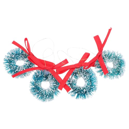 Abaodam 4 Stück Teiliges Mini Miniatur Türkränze und Girlanden für Puppenhäuser Kleine Weihnachtsdekoration Festliche Ornamente für Stühle für Partydeko von Abaodam