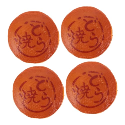 Abaodam 4 Stück Teiliges Miniatur Dorayaki Modell Realistische Japanische Snack Deko Künstliche Desserts für Fotografie Küchen und Restaurantdekoration Leicht und Kompakt von Abaodam