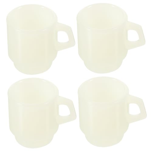 Abaodam 4 Stück Teiliges Miniatur Kaffeetassen Set Puppenhaus Zubehör aus Langlebigem Kunststoff Dekorative Mini Becher für Spielküche und Fotorequisiten von Abaodam