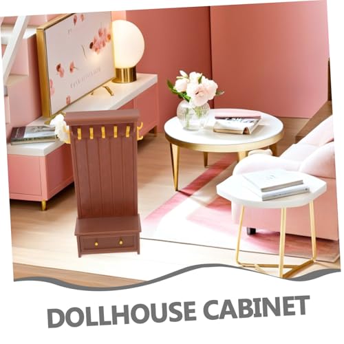 Abaodam 4 Stück Teiliges Miniatur Puppenhaus Bücherregal mit Retro Vintage Kabinett Modell Funktionale Aufbewahrung für Puppenhaus Wohnzimmer Leicht und Tragbar für Kreative von Abaodam