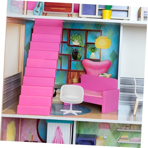 Abaodam 4 Stück Teiliges Miniaturstuhl Minimalistisches Design Verarbeitung Glatte Oberfläche Vielseitig Einsetzbar als Puppenhausmöbel Miniatur und DIY Modellzubehör von Abaodam