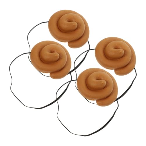 Abaodam 4 Stück Teiliges Party Poop Hut Unisex Kopfbedeckung Realistisches Streichspiel Karneval Kostüm Zubehör Lustiger Hut für Erwachsene von Abaodam