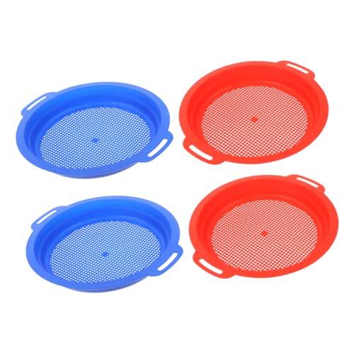 Abaodam 4 Stück Teiliges Sand Sieb für Robustes Kunststoff Strandsieb Einfaches Sand und Steinfiltern Bunte Sandsieb Spielzeuge für Jungen und Mädchen für Strand Garten und Outdoor Spiel von Abaodam