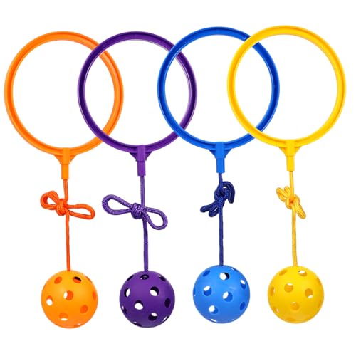 Abaodam 4 Stück Teiliges Skip Ball für Bunte Knöchel sprungbälle aus Weichem Material Fördert Koordination und Motorik Geeignet für Drinnen und Draußen Unisex Sportspielzeug von Abaodam