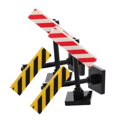 Abaodam 4 Stück Teiliges Verkehrsschilder für Realistische DIY Bausteine für Verkehrsszenen im Klassenzimmer und Zuhause Fördert Kreative und Rollenspielaktivitäten von Abaodam