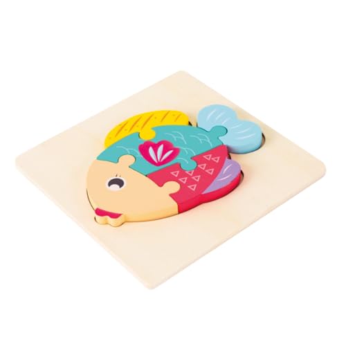 Abaodam 4 Stück Kinder rätsel Kinderspielzeug Rätsel für Kinder Tiere Puzzles Kleinkindspielzeug Spielzeuge Spielset aus Holz 3D-Puzzle Holzpuzzle für Kinder gebaut Blöcke Baby Hölzern von Abaodam