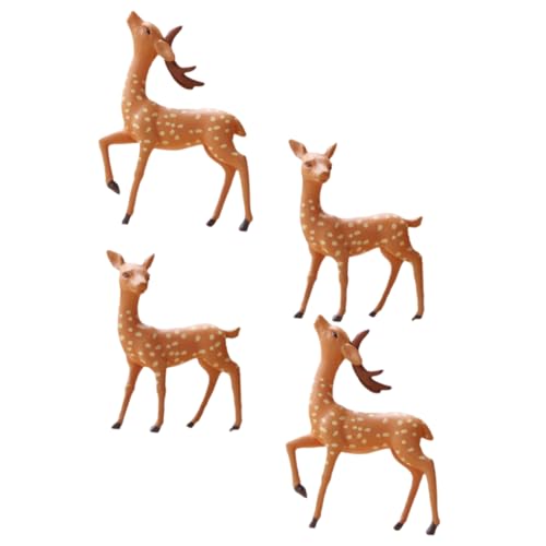Abaodam 4 Stück Tierstatue Tiere Miniatur-hirschfiguren-skulptur Desktop-hirschmodell Dinosaurier Mini-hirschfiguren-kuchenaufsatz Hirsch Stofftier Plüsch Mikrohirsch Bären Geweih Kuh PVC Abaodam 4 Stück Tierstatue Tiere Miniatur-hirschfiguren-skulptur Desktop-hirschmodell Dinosaurier Mini-hirschfiguren-kuchenaufsatz Hirsch Stofftier Plüsch Mikrohirsch Bären Geweih Kuh PVC von Abaodam
