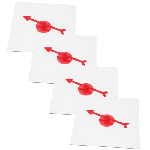 Abaodam 4 Stück Transparenter kinderspiele Spiele partyspiel silvesterspiele gameing Plattenspieler Pfeilspinner aus Kunststoff -Ersatz Plastik rot von Abaodam