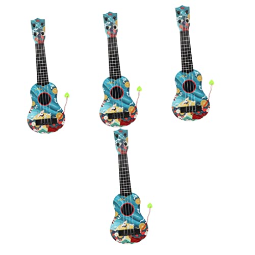 Abaodam 4 Stück Ukulele Für Kinder Spielzeuge Modelle Kinderspielzeug Musikinstrumente Ukulele-Spielzeug Für Die Frühe Bildung Ukulele-Modell Kleinkind Plastik Gitarre Saiteninstrument von Abaodam