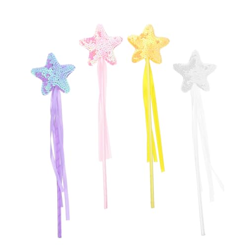 Abaodam 4 Stück Zauberstab Fairy Wand Spielzeugstab Toys Toy for The Teachers Fee Kinderspielzeug für Mädchen Partyzubehör Sternenstäbe Anzieh-Zauberstäbe Stoff Abaodam 4 Stück Zauberstab Fairy Wand Spielzeugstab Toys Toy for The Teachers Fee Kinderspielzeug für Mädchen Partyzubehör Sternenstäbe Anzieh-Zauberstäbe Stoff von Abaodam