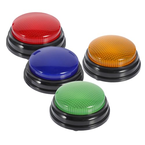 Abaodam 4 Stück beleuchtete Soundtaste für Lichter Kartenspiel Summer-Taste büro Accessoires Sound Button Elektrisches Soundspielzeug Party-Streich-Taste lustige Soundtaste Plastik von Abaodam