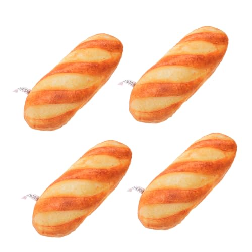 Abaodam Bequemes Gefülltes Brotspielzeug 4 Stück Simulationsbrotkissen Plüschbrotpuppe Für Jungen Und Mädchen Fantasievolles Spielen von Abaodam