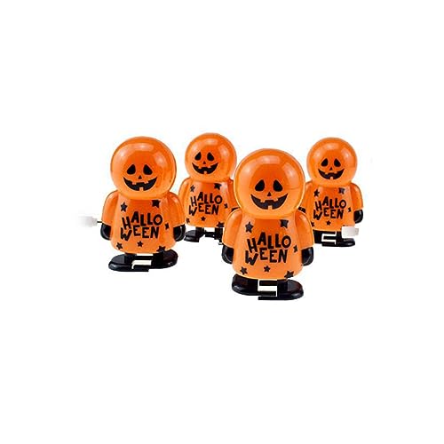 Abaodam 4 Stück hüpfender Kürbis halloween halloween toys Trick or Treat kinderspielzeug fun toy Kürbismann zum Aufziehen Halloween-Kürbis-Mann Springender Kürbis von Abaodam