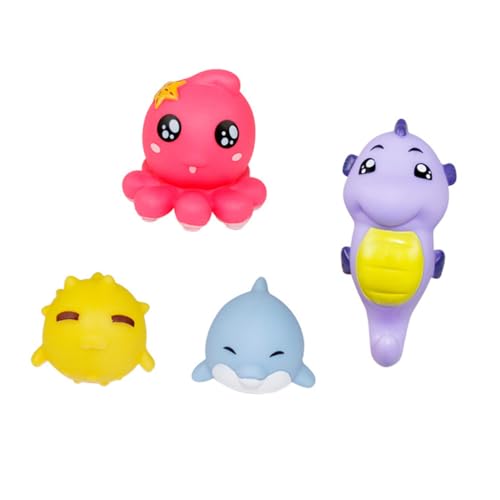 Abaodam 4 Stück in Tierform für kinderspielzeug für Kleinkinder spielzeuge Sensory Toy Duschspielzeug nehmen lustiges quietschendes Abaodam 4 Stück in Tierform für kinderspielzeug für Kleinkinder spielzeuge Sensory Toy Duschspielzeug nehmen lustiges quietschendes von Abaodam