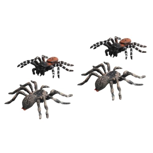 Abaodam 4 Stück sankastenspielsachen Kinder mitgebsel Kindergeburtstag wohnraumdeko wohnungseinrichtung Spielfiguren Spielzeug Spinne Tiere Modellfigur simuliertes Insekt fest Anzeige von Abaodam